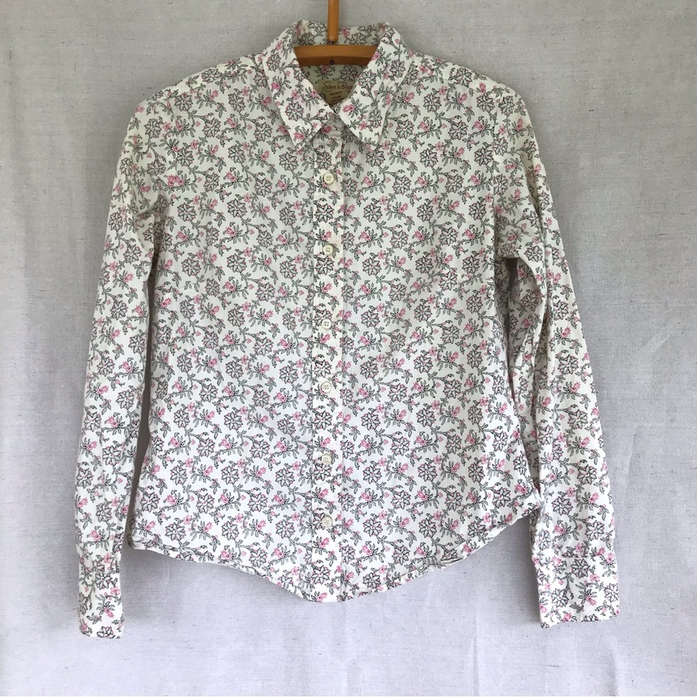 Vintage womens button up shirt size S floral print 90s cottagecore casual - Picture 2 of 7